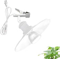 Clip Mount 5.9Ft Plug in Timing Cord Plant Light Full Spectrum White Light White Base White Metal Lampshade Adjusted Angle Simple Clamp Light for Indoor Plants