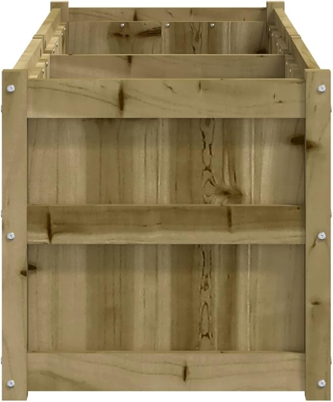 Wooden Raised Garden Bed Garden Planter Box Outdoor Wood Raised Garden Bed for Planting Plants Vegetables 59.1x19.7x19.7 Impregnated Wood Pine-252