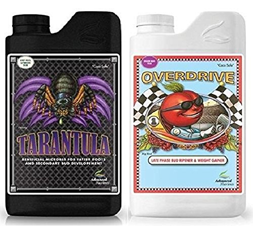 Advanced Nutrients Overdrive and Tarantula 1 Liter with Conversion Chart and 3ml Pipette