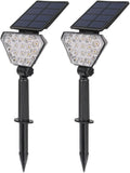 Solar Lawn Light LED Outdoor IP65 Waterproof High-Brightness Tree Garden Light Floor/Wall-Mounted Dual-Purpose Solar Spotlight 205LM (Daylight White)