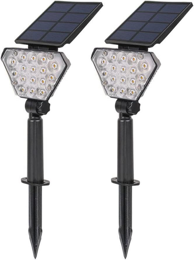 Solar Lawn Light LED Outdoor IP65 Waterproof High-Brightness Tree Garden Light Floor/Wall-Mounted Dual-Purpose Solar Spotlight 205LM (Daylight White)
