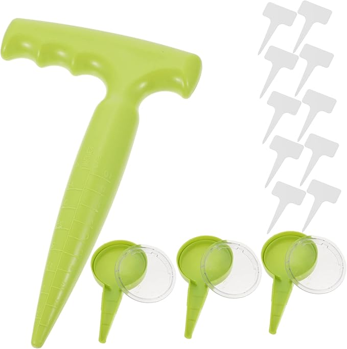 Kisangel 5sets Garden Hand Tool Set Plant Labels Ergonomic Design for Easy Planting and Gardening for Flower Vegetable Gardens