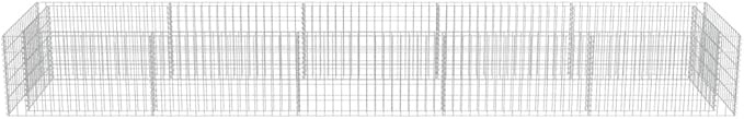SKM Gabion Raised Gabion Raised Bed Galvanised Steel 177.2x35.4x19.7