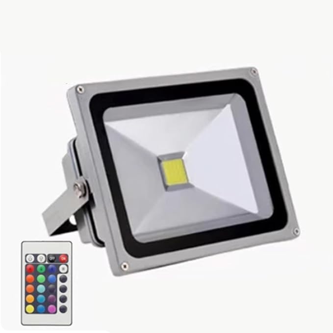 Led Floodlight - Outdoor Led Spot Lights 220V Spotlight Led Beam Light IP65 Outdoor Waterproof LED Landscape Tree Light for Outdoor Construction Searchlight(RGB+Remote Control10W)