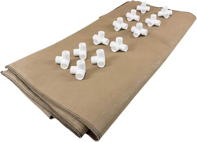 Sustainable Village Grassroots Fabric Raised Garden Bed 4'x8' with Trellis | Outdoor or Indoor Planter Bed Set | for Gardening Flowers Plants and Vegetables