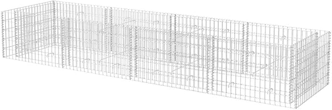 Gabion Raised Bed SteelPlanter Galvanised SteelOutdoor Garden Gabion Stone Basket Planter Raised Vegetable Bedfor Vegetables Flowers Plants 141.7x35.4x19.7