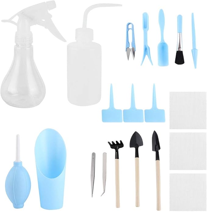 Lightweight Plants Tool Set Easy to Carry and for Bonsai Indoors Small Plants with Bonsai Plants Tool (Blue)