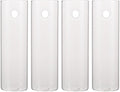 4 Sets Wall Mounted Glass Cylinder Vase Clear Tube Hydroponic Planter Hanging Flower Holders Propagation Container with Hooks for Living Room Office