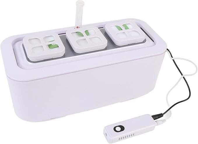 Self Watering Planter Automatic Hydroponics Growing System with Water Level Monitoring and Low Water Alert for Home Flower Vegetable Indoor Garden (US Plug)