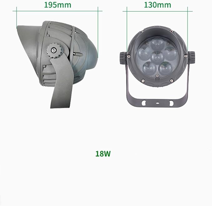 LED Landscape Lamps - Rotation Spotlight AC 220V Spotlight Led Beam Light Long Beam Floodlights IP65 Waterproof Outdoor LED Spotlights Narrow Light Wall Washer(Yellow18W)