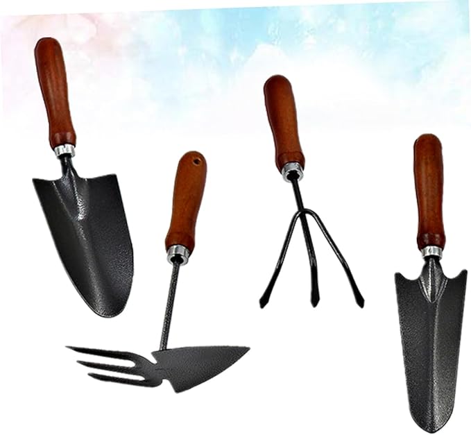 VICASKY 12pcs Mini Garden Tool Set Thicken Iron Shovel Handle for Planting Transplanting Weeding and Lightweight Gardening Tools for Plant