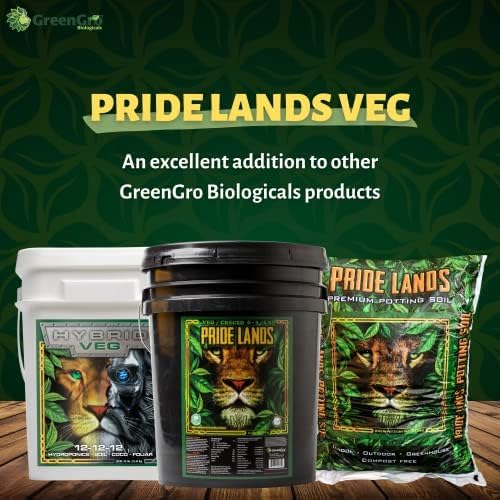 Pride Lands Veg Premium Organic Dry Top Dress Fertilizer for The Vegetative Cycle Bigger Buds and Healthier Plants with Our Complete Veg Food All Natural Safe for Plants You Consume 2 lb