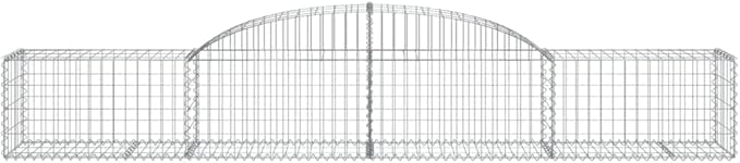 5-Pack Galvanized Iron Gabion Basket Set 118x118x24 in for Raised Garden Bed Outdoor Planter Wall Landscape Barrier Rock Cage for Yard Patio