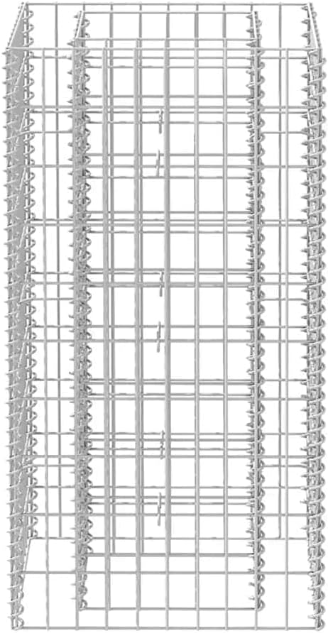 Gabion Raised Bed Silver Galvanized Steel Medium Gardening Pots &amp Planters 142557