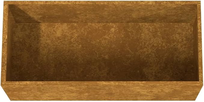 Corten Steel Planter Box 24.4 x 24.4 x 11.4 in Weathering Raised Garden Bed Rustic Square Outdoor Planter for Patio Vegetable Flower Elevated Box