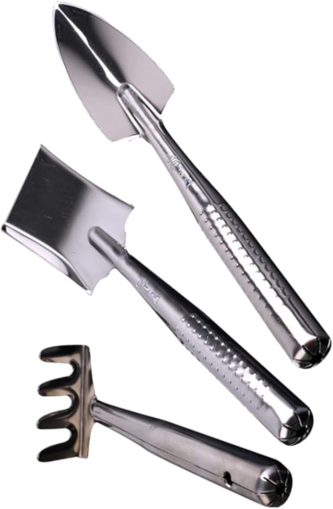 Happyyami 2 Sets 3pcs Rake Spade Shovel Succulents Tool