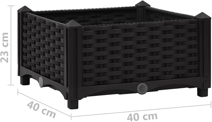 Raised Bed PlanterGarden BedGalvanized Raised Garden BedPlanter Raised bedsGalvanized Planter15.7x15.7x9.1 Polypropylene