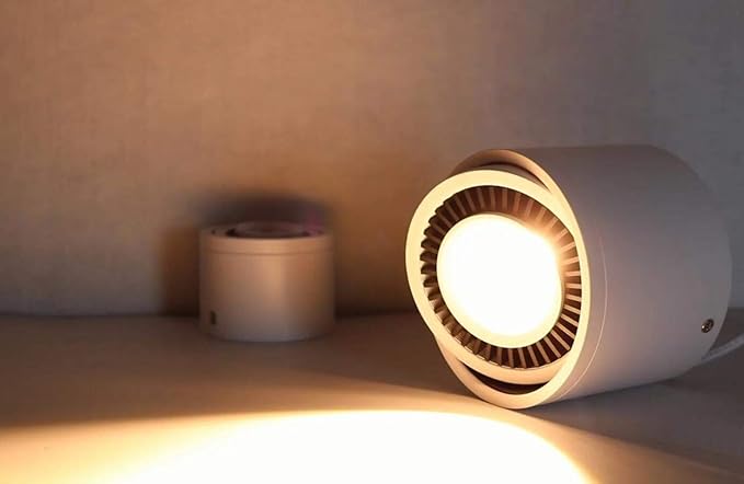 Accent Uplight 7W 630 lumens LED Spotlight Light with Smart Plug Timer Switch Round Bucket Adjustment Foot Pedal Switch Cord Flexibly Rotatable Extra Light Decorative for Plants Landscape