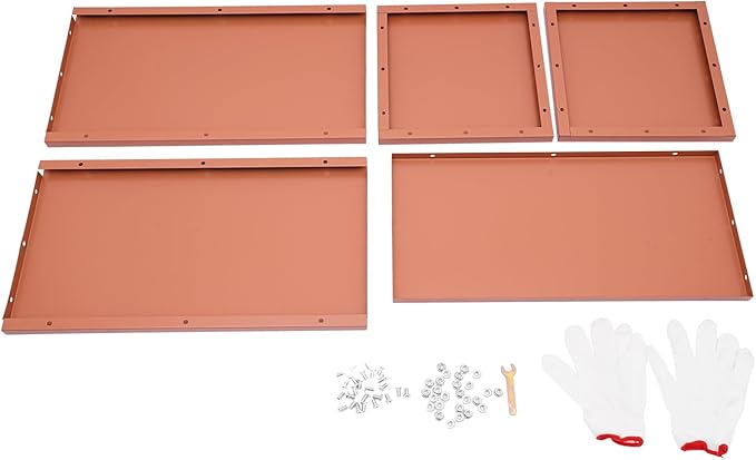 31.5 L x16 W x16 H Metal Flower Boxes Planter Boxes Outdoor Raised Garden Bed Indoor Outdoor Planting Bed Rose Gold Rectangle Planter Box for Patios Lawn Yard Decor Storage