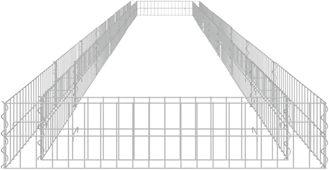SKM Gabion Raised Bed Galvanised Steel 800x100x20 cm (Weight-22KG)