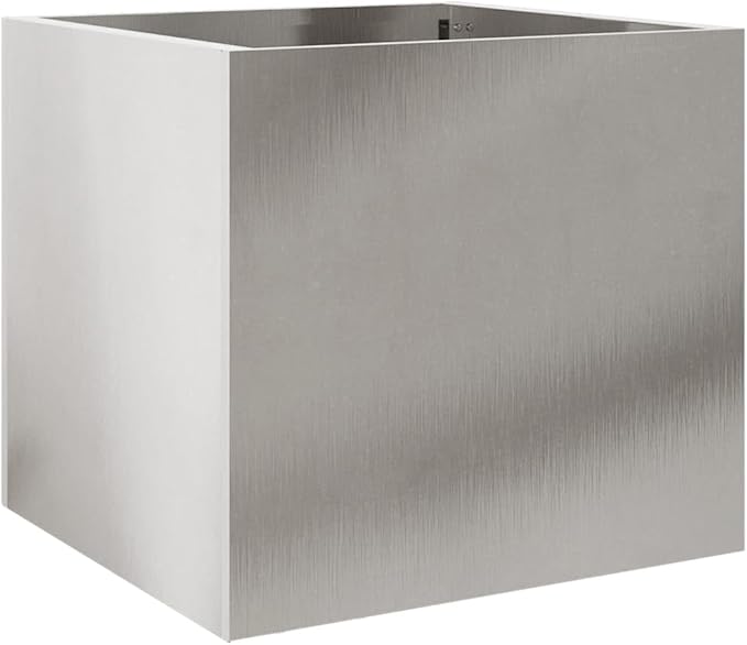 Planter Raised Garden Bed Planter Boxes Outdoor Garden Bed Suitable for Restaurants Backyard Patios Flowers Silver 12.6x11.8x11.4 Stainless Steel