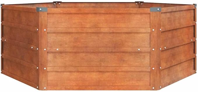 SKM Garden Raised Bed Rusty Corten Steel Large Garden Raised BedBrown (Weight 16.58KG)