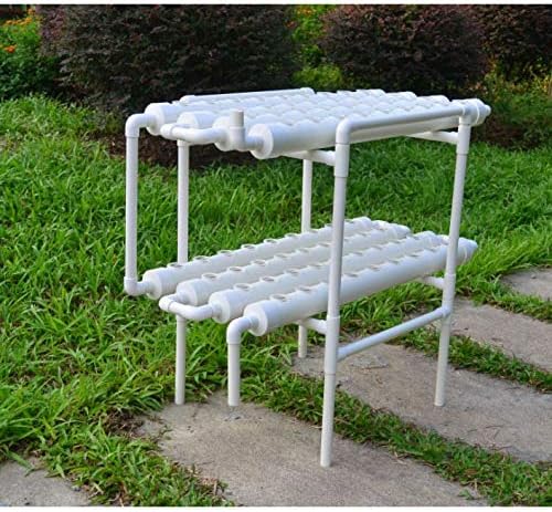 Wall-Mounted Hydroponic Grow Kit 72 Plant Sites Hydroponics Planting System 8 PVC Pipes Hydroponic Gardening Indoor System with 110V Water PumpPlanting SpongeHose