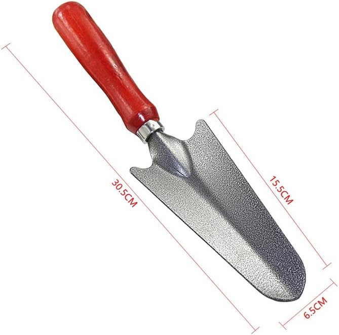 5PCS/Set Wooden Handle Iron Garden Shovel Rake Spade for Flowers Potted Plant Bonsai Mini Gardening Tools Set Digging Weeding