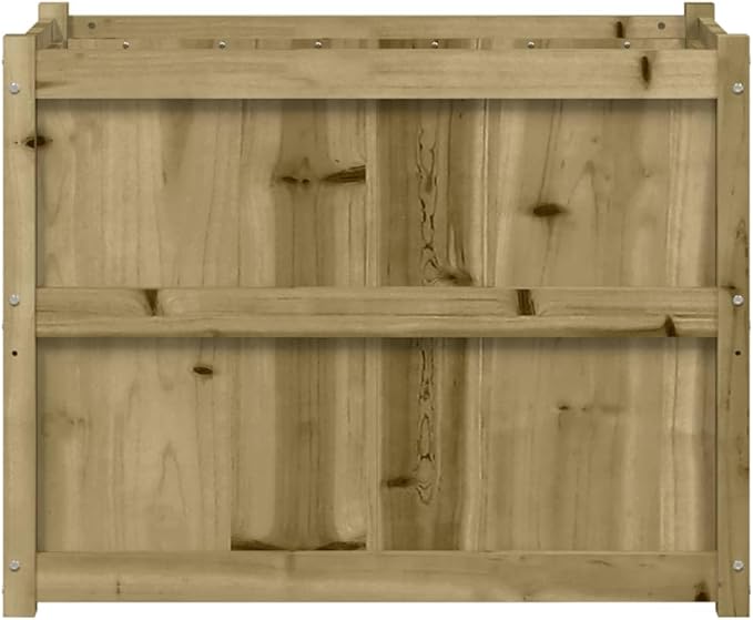 Wooden Garden Planter Box Outdoor Flower Box Wood Flower Boxes for Outdoor Plants Raised Garden Bed Planter Box 35.4x19.7x27.6 Impregnated Wood Pine-104