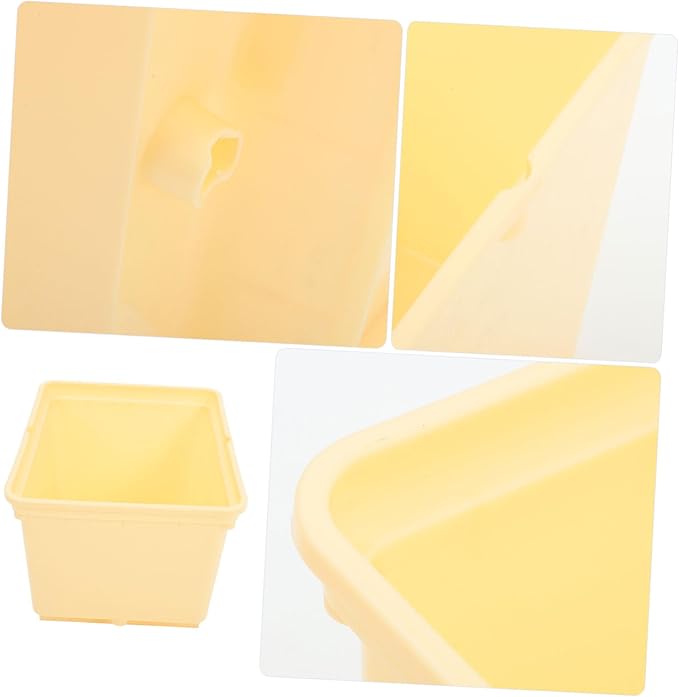 balacoo Soilless Planting Buckets for Greenhouse Durable Hydroponics Containers for Vegetables and Fruits Easy to Assemble Yellow Color No Lid