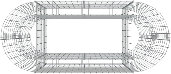Gabion Raised Bed Silver Galvanized Iron 47.2x19.7x39.4 inch Medium Planter for Outdoor Plants Durable Rectangular Garden Bed for Patio Balcony Gardening
