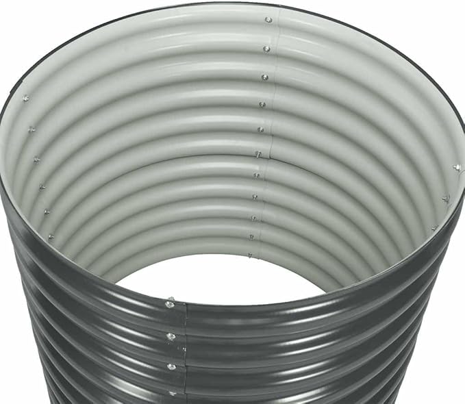 Metal Steel Garden Raised Bed for Gardening Metal Planter Box for Vegetables Fruits Flowers Easy Assembly 31.5x31.5x31.9 Gray-860