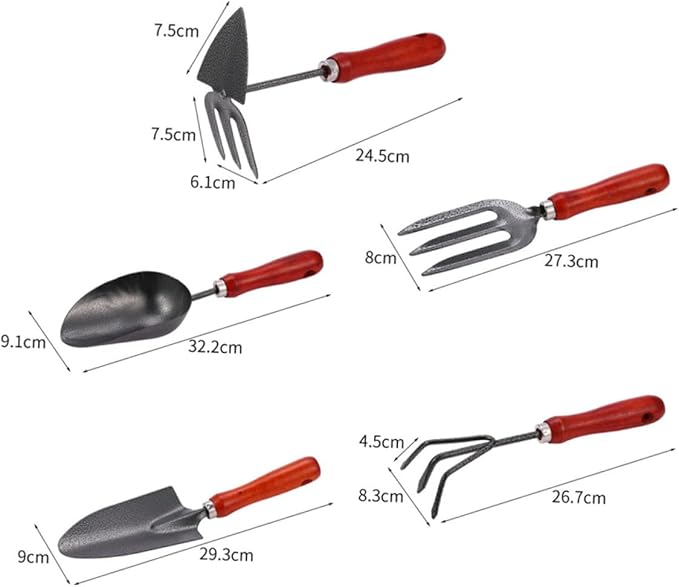 DOITOOL Multipurpose Garden Tool with Shovel Hoe and Rake for Flower and Vegetable Planting Outdoor Gardening Tools for Easy Digging and Soil Cultivation
