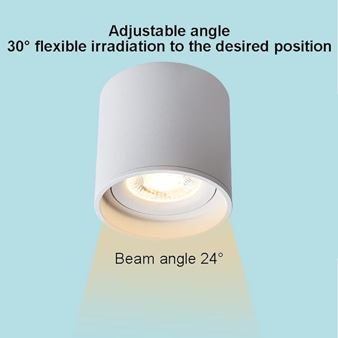 Led Mounted Spotlight 2 Packs Ceiling Downlight Cylindrical Hallway Lamp Adjustable Directio l Accent Spot Lighting Corridor Gallery Spotlights