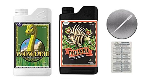 Advanced Nutrients Ancient Earth &amp Piranha Bundle Pack with Conversion Chart and 3ml Pipette-1 Liter