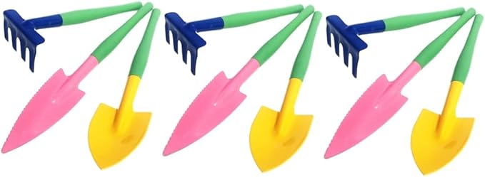 MERRYHAPY 9 Pcs Garden Tools Set for Indoor Plants Succulent Shovel Planter Pots for Succulents