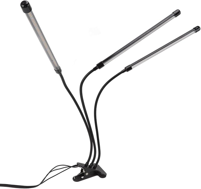 Zerodis LED Plant Grow Light with Clamp/Holder 10 Level Dimmable USB Red White Warm Light for Seedlings