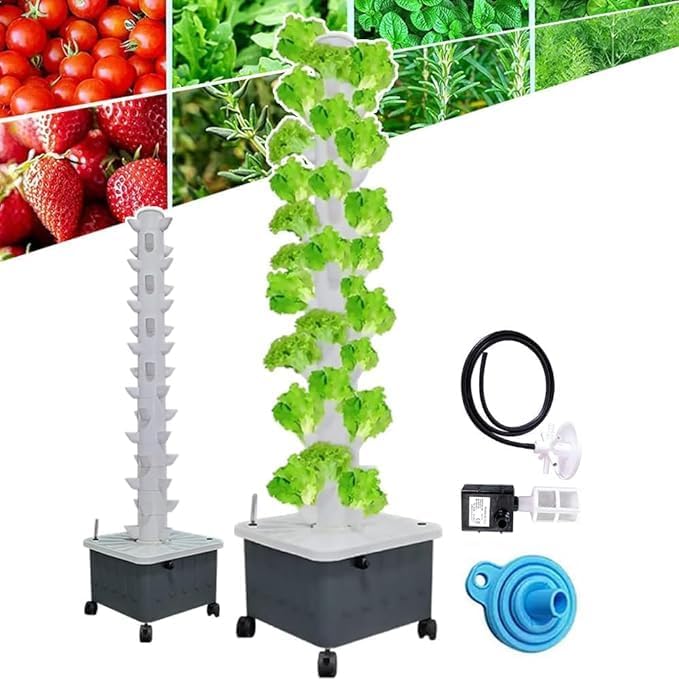 Hydroponics Growing System 15 Layer 45 Holes Indoor hydroponic Grow Sys 45-Hole Plant Machine with Led Grow Llight Hydroponic Tower Growing sy Grow Sys Hydroponic Growing Sys Kits