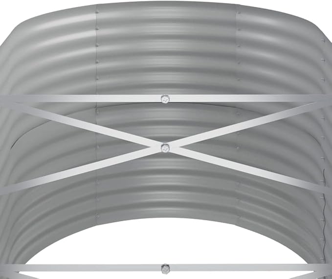 SKM Garden Raised Bed Powder-Coated Steel 368x80x68 cm Anthracite (Weight-22KG)