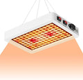 110V Full Spectrum Led Plant Growth Light 300W Equivalent Vegs/Bloom Dimming 2Modes Sunlight Indoor Planting Fill Lamp UV IR Red Blue Greenhouse Tent Seed Hanging Hydroponic Lighting US Plug with Hook