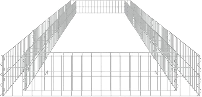 Gabion Raised Bed Galvanized Steel 196.9x39.4x7.9 dWeight-32 lbs