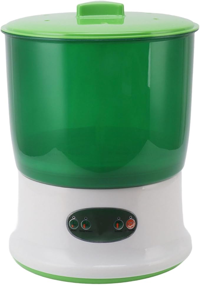 JTLB Bean Sprouts Machine 3 Layer Automatic Seed Sprouter Kit with Pressing Plate for Home Kitchen Countertop Large Capacity Bean Sprouts Grower Germination Kit (US Plug 110V)