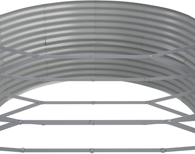 Steel Planter Garden Boxes Outdoor Garden Raised Bed Powder-Coated Steel Metal Raised Bed for Gardening Vegetables Fruits and Flowers 200.8x55.1x26.8