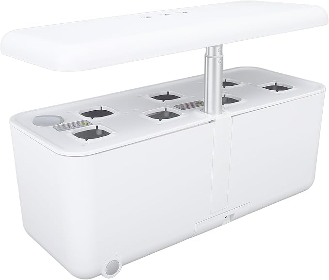 Acouto roponics Growing System with LED Lights and Pump Cycle for Indoor Vegetable Garden - 3 Modes Planter (White)