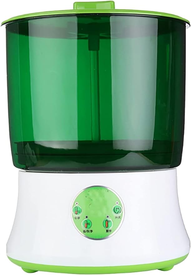 Electric Bean Sprouts Maker with Thermostat for Seedling Growth - 2 Layers Green Sprout Germinator Machine