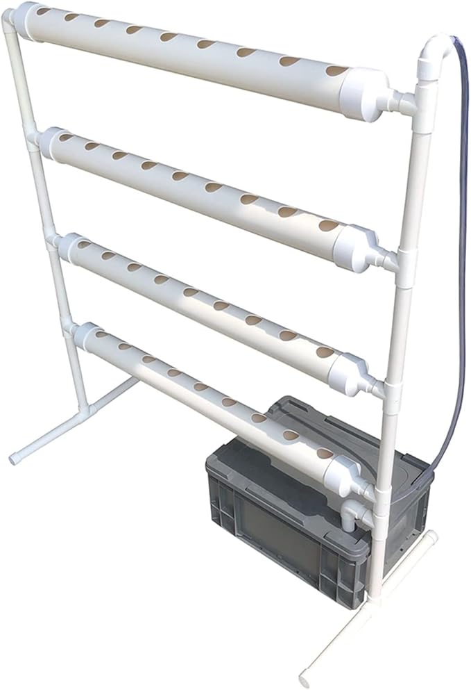 Hydroponic Equipment Hydroponic Grow Kit 36 Holes Pipe Grow Kit Indoor Greenhouse Planting Box Gardening System Nursery Pot Hydroponic Rack Indoor Garden