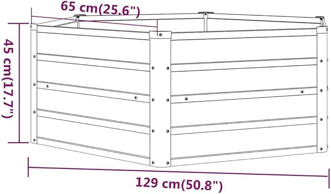 Large Hexagonal Corten Steel Raised Garden Bed 50.8x50.8x17.7 inch Rustic Metal Planter Box for Outdoor Plants Easy Assembly Gardening Solution