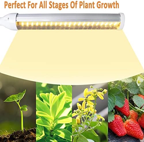 ELITUN LED Grow Light for Indoor Plants Full Spectrum Plant-Growing Lamp with 315 LED Lamp Beads5 Dimmable Levels &amp 3 Modes Timing Function Auto On/Off (3 Heads Light)