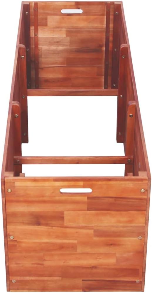 Garden Raised Bed Acacia Wood 59.1x19.7x19.7