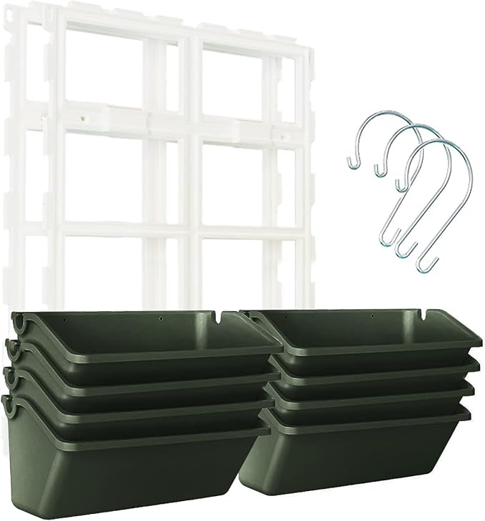 LYNICESHOP Vertical Garden Planter Box 4-Tier Space-Saving Vertical Planters Outdoor Raised Garden Bed Indoor Outdoor Freestanding Planter for Vegetables Herbs &amp Flowers (Dark Green)